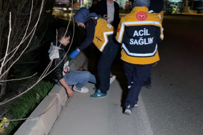 Kazadan sonra panik yaptı, alışveriş merkezinin bahçesine uçtu